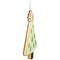 4.5" Green and Gold Christmas Tree Hanging Ornament